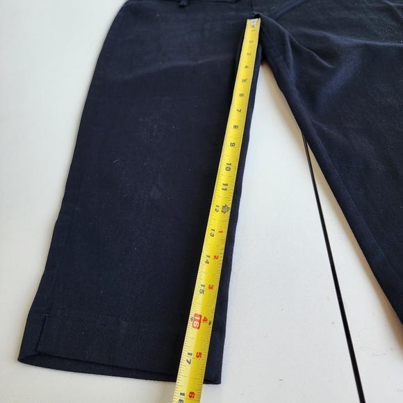 H&M Mama Maternity Black Dressy Capri Cropped Pants Super Cute Cotton Blend Sz 8 - Picture 4 of 10